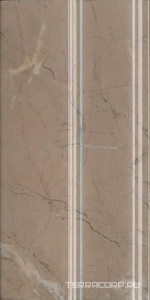 Керамическая плитка Kerama Marazzi Серенада Плинтус  бежевый тёмный глянцевый обрезной 15x30 Бежевый 