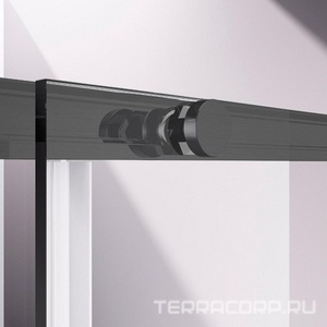 Дверь для душа, в нишу 1200хh1950мм, раздвиж, 1 дверь, 1 неподв.секция, правая/левая, (стекло прозрач.6мм Easy Clean, фурн.цв.воронен.сталь), ZZ Vincea Slim-N VDS-4SN120CLGM