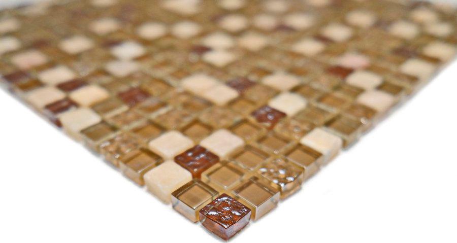 Мозаика Bonaparte Мозаика стеклянная с камнем Glass Stone 1 (15x15x8) 30x30 Комбинированный, фото 3