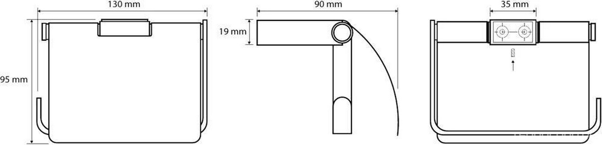 Держатель для т/б, (цв.хром),  ZZ Bemeta Via 135012012