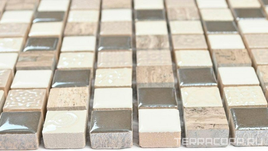 Мозаика Bonaparte Керамическая мозаика Smoke  (15x15x8) 30x30 Комбинированный 