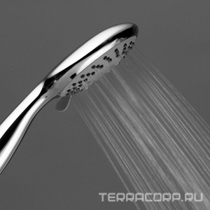 Душевой гарнитур: верхний душ 20см, ручной душ, стойка, шланги, мыльница в компл., (цв.хром),  ZZ Swedbe Harmony 5006