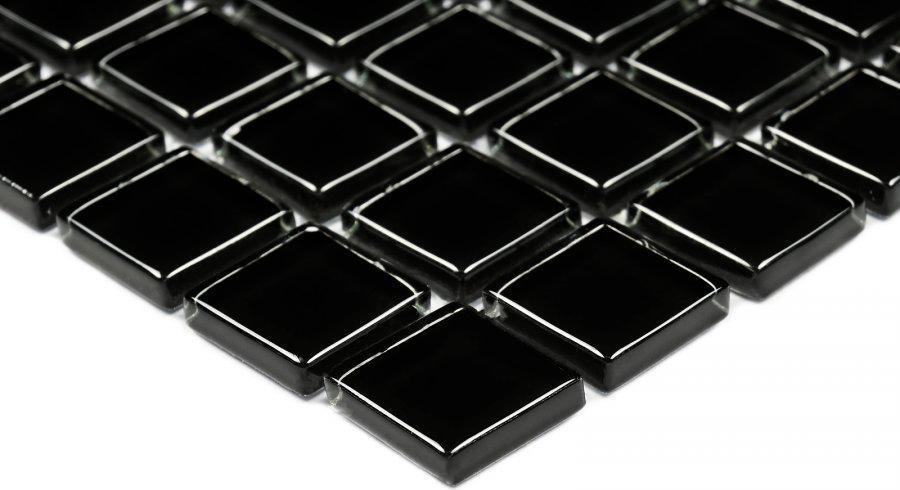 Мозаика Bonaparte Мозаика стеклянная Super black (15x15x4) 30x30 Комбинированный, фото 4