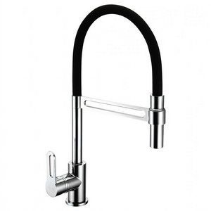 Смеситель для кухни, черный излив, цв.хром ZZ Lemark soul LM6006C