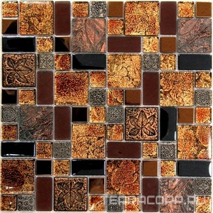 Мозаика Bonaparte Мозаика стеклянная с камнем Liberty -2 30x30 Комбинированный 