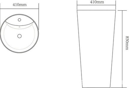 Раковина круглая напольная 41*41*h85 см, цв.светлый мрамор ZZ SantiLine SantiLine SL-4007