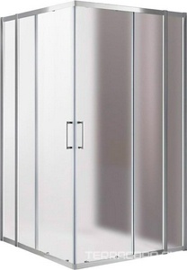 Душевой уголок 1200(1180-1205)х1200(1180-1205)хh1900мм, квадрат, (стекло текстурное Punto 6мм, фурн.цв.хром),  ZZ Cezares Molveno MOLVENO-A-22-100+20-P-Cr