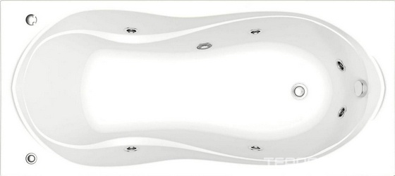 Акриловая ванна Bas Ямайка 180 см с г/м| 179x80x45