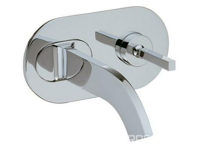 Смеситель для раковины однорыч., встраив. в стену, излив 202мм, без д/к (хром)  ZZ 3M Cut 3351 CC