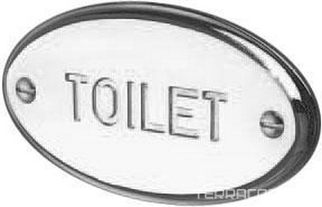 Табличка на дверь "TOILET" (хром) D&D ZZ Devon & Devon Универсал MIL722CR