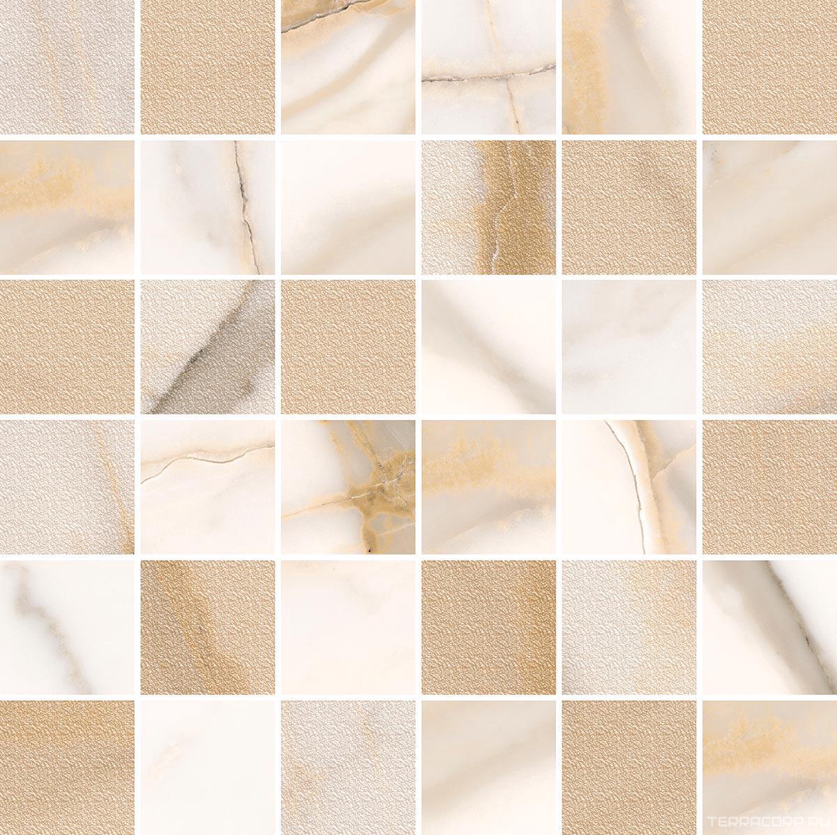 Керамическая плитка Azori APULIA ORO MOSAIC 30x30 Бежевый, фото 4
