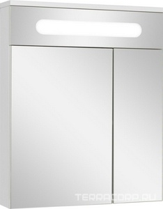 Зеркало-шкаф 65 см, с подстветкой, цв.белый глянец Aqua de Marco OLIVIA 1065COLI