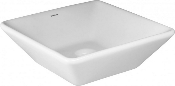 Раковина накладная на столешницу, квадратная 40х40хh13см, без отв.д/смесителя,  ZZ Sanindusa Signa 108930004