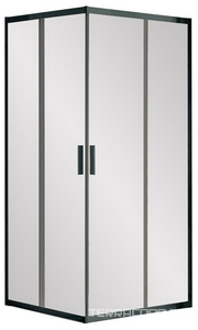 Душевой уголок 1000х1000хh1900мм, квадрат, раздвижн., (стекло прозрачное 6мм, фурн.цв.вороненая сталь.),  ZZ Vincea Garda VSS-1G100CLGM