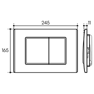 Компл.: унитаз подвесн.,безободк.,520х370мм,цв.белый глянц., сиденье с микролиф,,инстал. д/унит., крепёж,клавиша смыва Quadrado цв.черный мат, ZZ Aqueduto Macio AQDS015