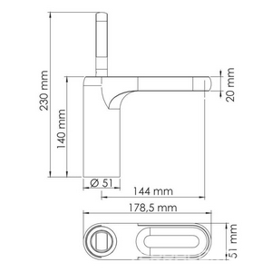 Смеситель для раковины, без донного клапана, хром ZZ Wasserkraft kammel 1803