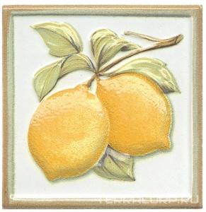 Керамическая плитка Kerama Marazzi Капри Вставка  Лимончики 9.9х9.9 Комбинированный 