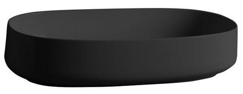 Раковина накладная на столешницу, овальная 680х350хh150мм, без отв.д/смесит., без перелива, (цв. matt black),  ZZ ArtСeram Cognac COL005 17; 00