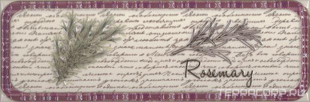 Керамическая плитка Absolut Keramika Monocolor 10x30 Decor Clasical Herbs Rosemary ZZ10x30 Комбинированный, фото 3