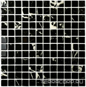 Мозаика Bonaparte Керамическая мозаика Mia black (glossy) (4x23x23) 30x30 Черный 