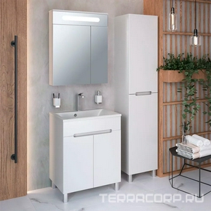 Раковина для мебели 65 см, литьевой мрамор, цв. белый Aqua de Marco OLIVIA 10.010.00650.001