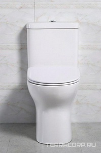 Чаша напольного, безободкового унитаза, (крепеж к полу в компл.),  BelBagno Steam BB130CPR