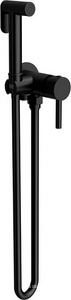 Смеситель совмещённый с гигиеническим душем, готовый комплект: лейка, шланг, скрытая часть, (цв.черный матовый), Vincea ZZ Vincea Универсал VHFW-101MB