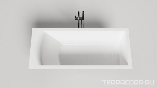 Ванна 1698х750хh600мм, встраив., литой камень S-Sense матовый цв.белый, д/к Up&Down в цвет ванны,интегрир.слив-перелив,ножки компл,  ZZ Salini Cascata Kit 104313M