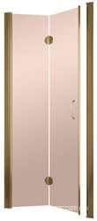 Дверь в нишу GPS, 95x190 см, складная, духсекционная, левая, профиль бронза, стекло бронза ZZ