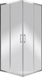 Душевой уголок 800х800хh1950мм, квадрат, (стекло прозр.Idrorepellente 6мм, фурн.цв.хром), Molveno ZZ