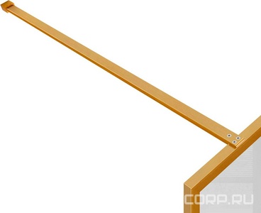 Душевая перегородка 1000хh2000мм, правая/левая, (стекло рифленое 8мм Easy Clean, укорачиваемый кронштейн 1200мм, фурнит.цв.браш.золото),  ZZ Vincea Walk-In VSW-1HP100FLBG