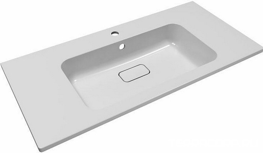 Раковина для мебели 100 см, литьевой мрамор, цв. белый Aqua de Marco PARMA 10.230.01000.001