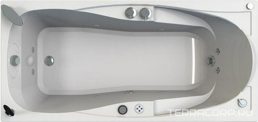 Акриловая ванна Radomir Парма-дона Спортивный Chrome 180x85 L, с пультом| 180x85x46