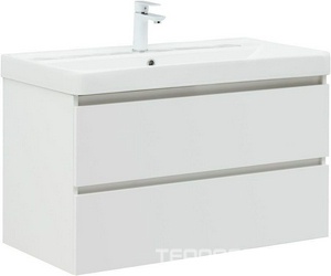 Тумба подвесная Вега 90 см с 2 выдвижных ящиками, без раковины, цвет белый ZZ