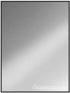 Зеркало 600x800х30мм, с встроенным по периметру светильником, сенсорным выключателем и диммером, (окантовка цв.черный), Vincea ZZ Vincea Универсал VLM-3VN600B