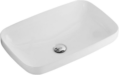 Раковина накладная 60х38хh15см, без отв.д/смесит., без перелива, (цв.белый),  ZZ Kerasan Tribeca 514101