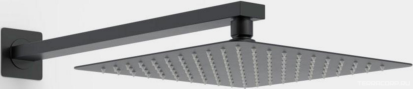 Смеситель для ванны с душем Ventas 3S, внутренняя часть в компл., верхний, ручной душ, см-ль, излив, цв. черный матовый, ZZ Berges VENTAS 073006