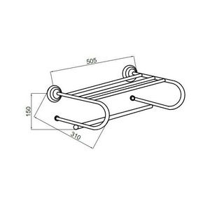 Полка  для полотенец, крепеж в комплекте, бронза ZZ Boheme Medici 10627
