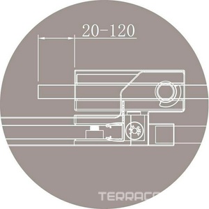 Душевой уголок900x(1000-1100)x1950 мм, стекло-серое, профиль хром,  ZZ Cezares Slider SLIDER-AH-1-90-100/110-GRIGIO-Cr