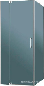Душевой уголок900x(1000-1100)x1950 мм, стекло-серое, профиль хром,  ZZ Cezares Slider SLIDER-AH-1-90-100/110-GRIGIO-Cr