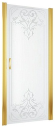 Дверь в нишу EP, 95*190 см, профиль золото, стекло узорчатое "ARTDECO01"