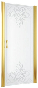 Дверь в нишу , 95*190 см, профиль золото, стекло узорчатое "ARTDECO01" Vegas Glass EP ЕР 95 09 ARTDECO1