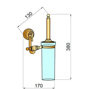 Ершик настенный, керамика/бронза ZZ Boheme Medici 10614