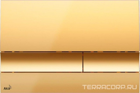 Клавиша двойного смыва для инсталляции арт.A101/1120, цвет золото ZZ AlcaPlast Универсал M1725