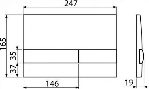 Клавиша двойного смыва для инсталляции арт.A101/1120, цвет золото ZZ AlcaPlast Универсал M1725