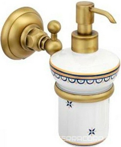 Дозатор настенный, (белая керамика, держатель цв. бронза),  ZZ Nicolazzi Teide 1489 BZ 05