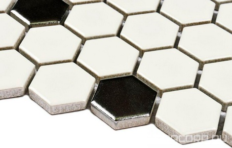 Мозаика Bonaparte Мозаика керамогранитная Babylon Silver matt (23x26x6) 26x30 Комбинированный 