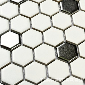 Мозаика Bonaparte Мозаика керамогранитная Babylon Silver matt (23x26x6) 26x30 Комбинированный 