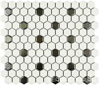 Мозаика Bonaparte Мозаика керамогранитная Babylon Silver matt (23x26x6) 26x30 Комбинированный 