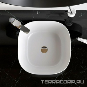 Раковина накладная, квадрат, 430х430 мм, цв.белый глянец AMPM FUNC M8FWCC30430WG